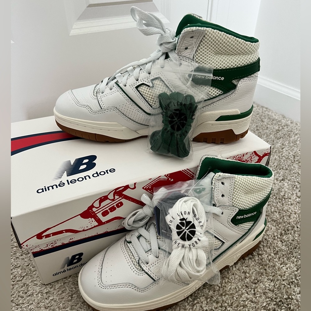 ALD x New Balance 650R in white/green